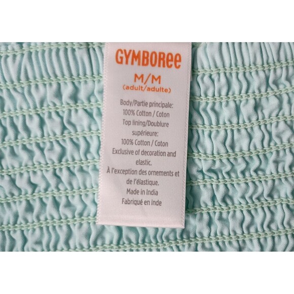 Womens Gymboree Aqua Blue Pintuck Eyelet Ruffle Dress Size Medium Smocked Back - Picture 11 of 12